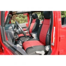 Rugged Ridge Seat Cover - Black and Red