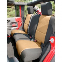 Rugged Ridge Seat Cover - Black With Tan Inserts